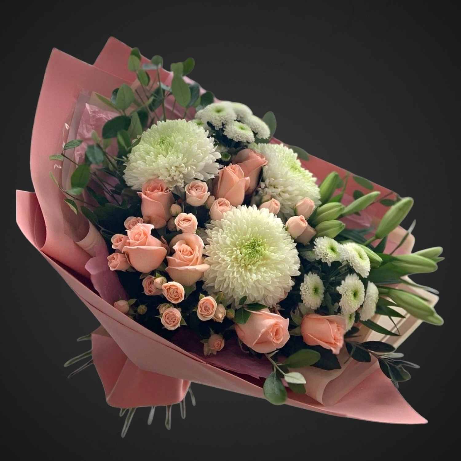 Букет 'Время любить' — составной букет для подарка, доставка по Аксаю, покупайте сейчас!