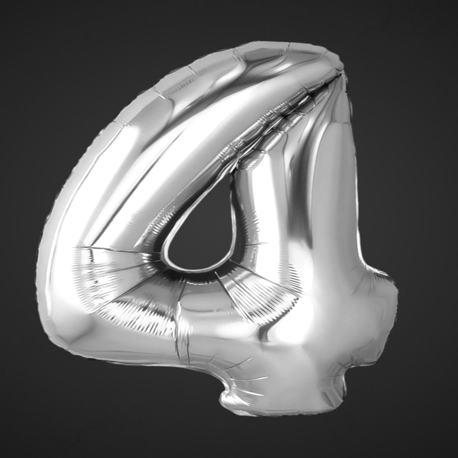 Фольгированная цифра 4 для украшения, подходит для праздника, доставка в Аксай, купить