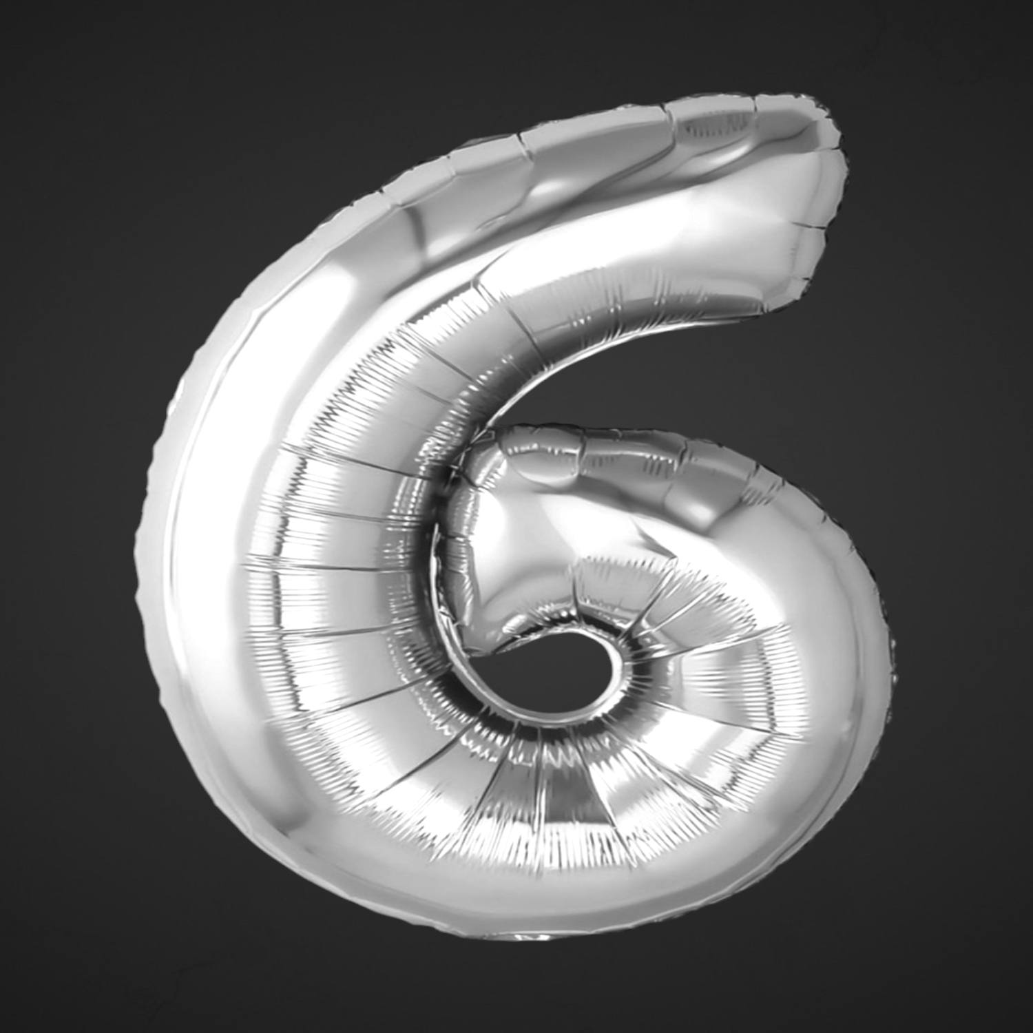 Фольгированная цифра 6 для украшения, доставка в Аксай, купить