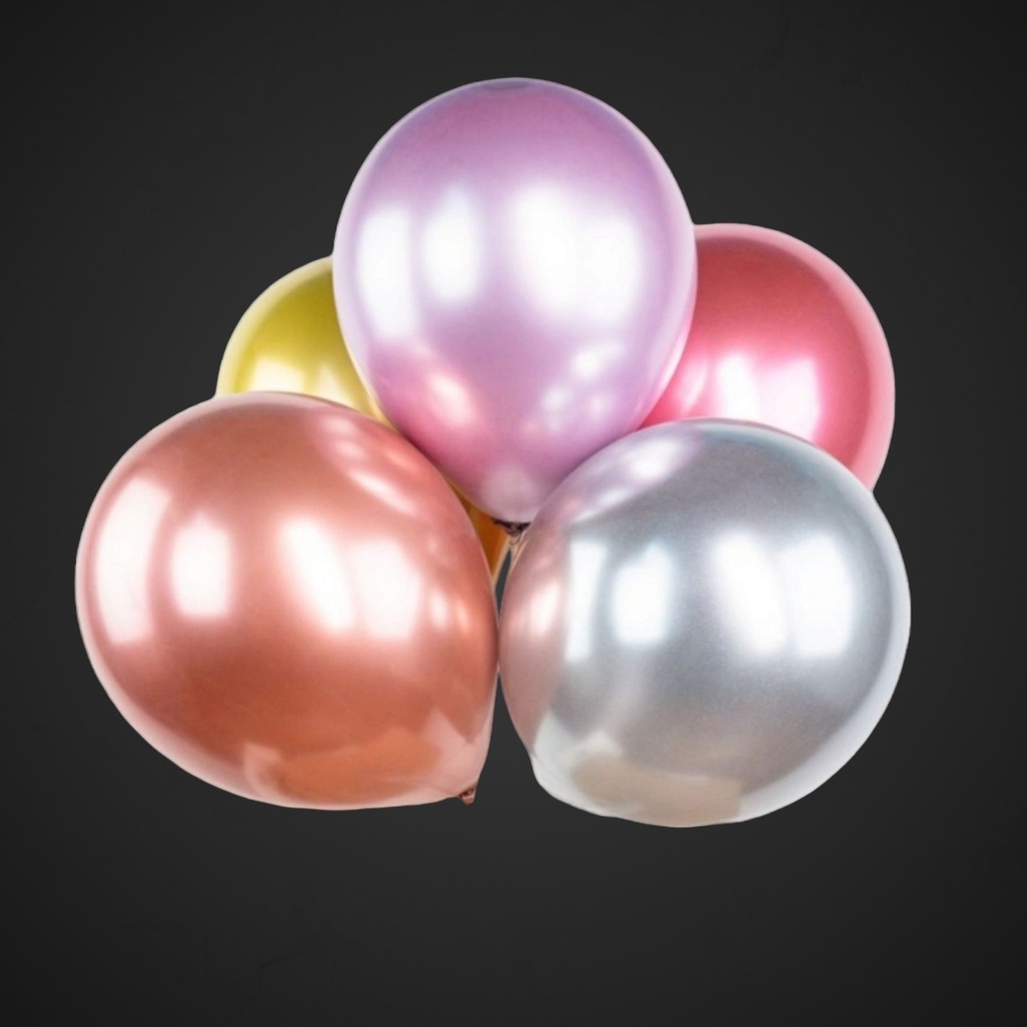 Букет воздушных шаров Хром ассорти для покупки с доставкой в Аксае