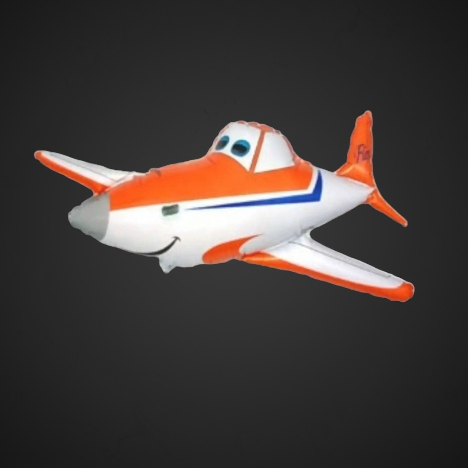 Фольгированный шар-самолёт оранжевого цвета, размер 53*110, идеален для праздника, доставка в Аксай, купить