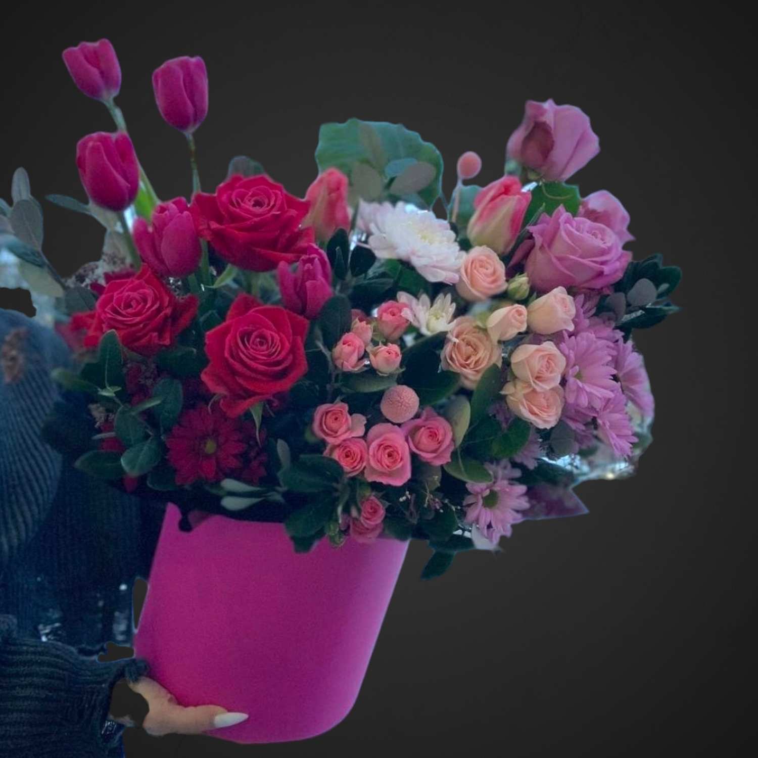 Композиция 'Мулен Руж', доставка по Аксаю, идеальный подарок