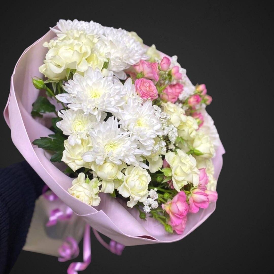 Букет "Первая глава" из составных цветов, доставка по Аксаю, покупайте сейчас!