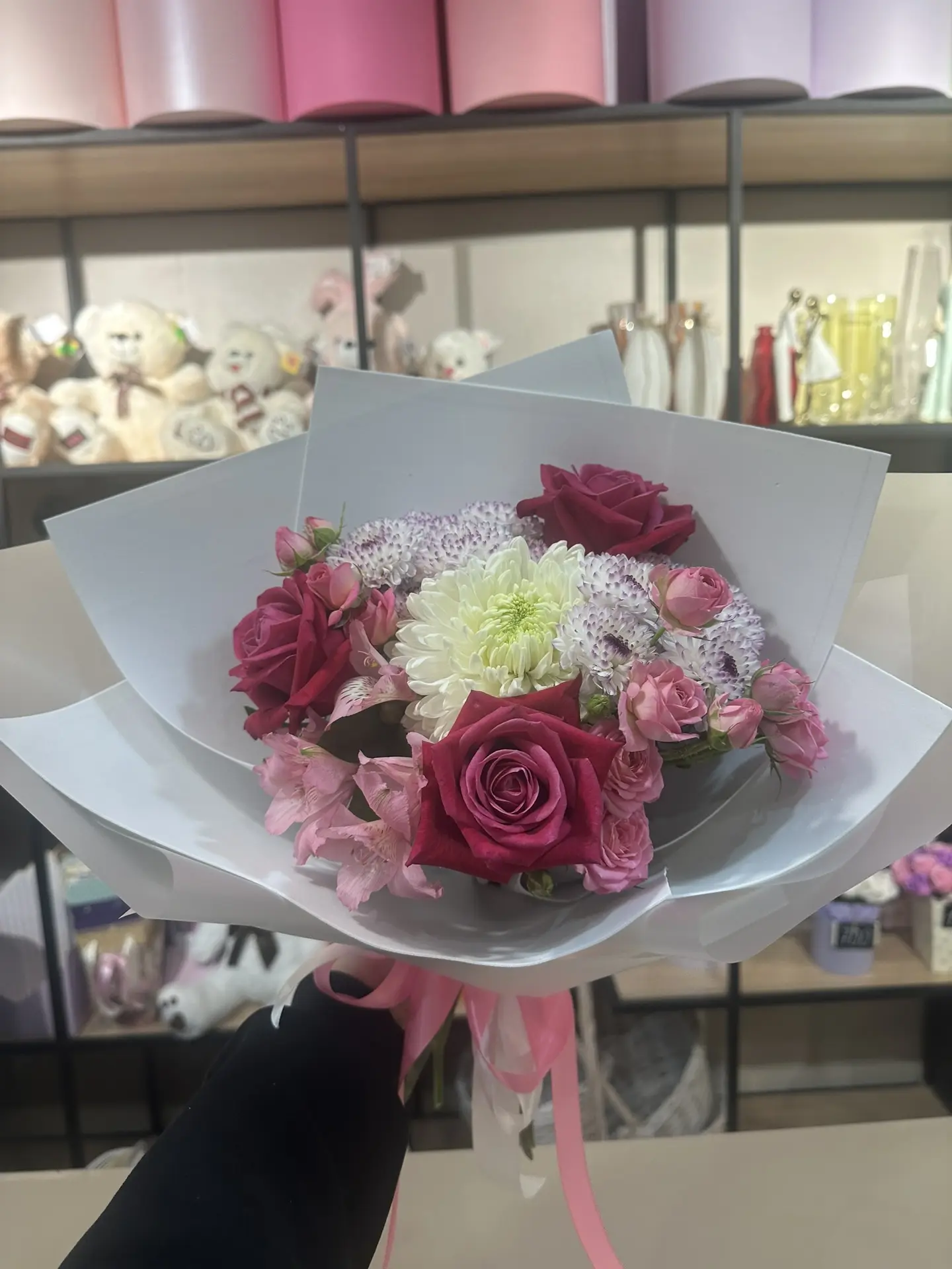 !Микс роз и хризантем — купить в Аксае